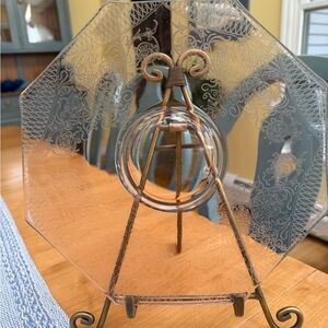 Vintage Octagon Pink Depression Glass Plate